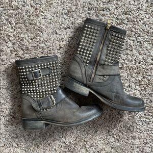 studded motorcycle boots